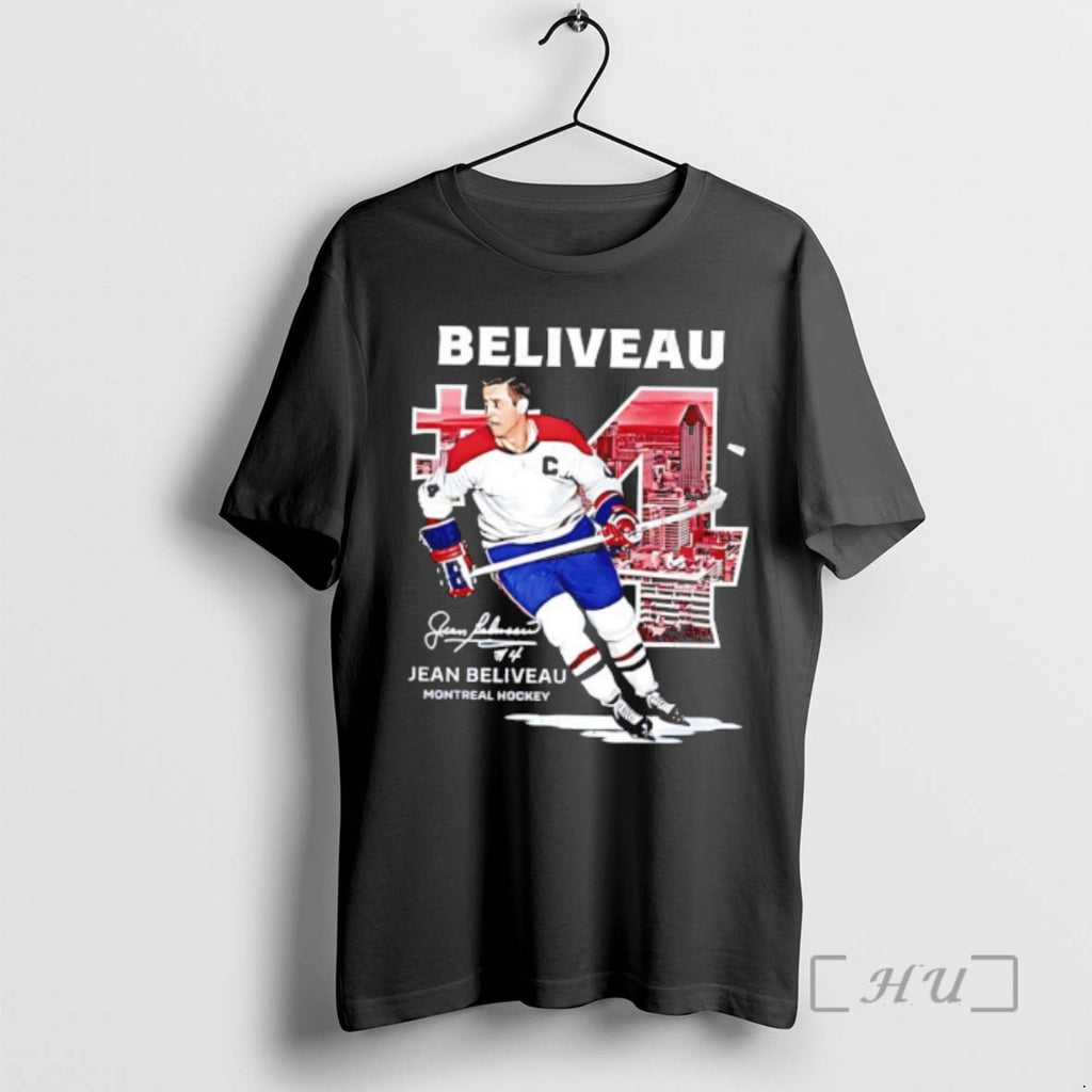 Officials Jean Beliveau Montreal Throwback Signature Hockey Player T-Shirts, Hoodie, Sweatshirt | PopFlextees.com