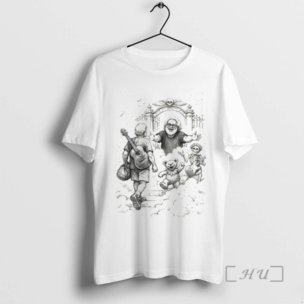 Officials Jerry Garcia And Bob Weir Grateful Dad In The Heaven Premium T Shirts Sweater Hoodie, Sweatshirt | PopFlextees.com