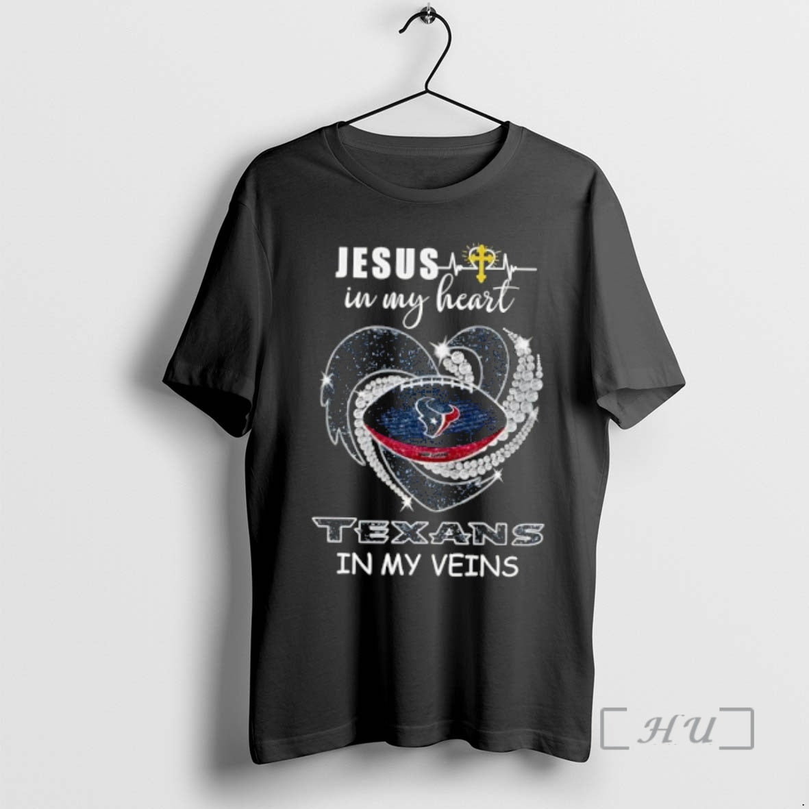 Officials Jesus In My Heart Texans In My Veins T-Shirts, Hoodie, Sweatshirt | PopFlextees.com