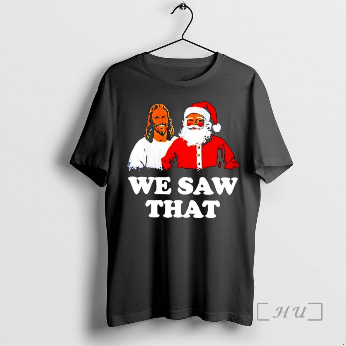 Officials Jesus And Santa We Saw That Christmas T-Shirts, Hoodie, Sweatshirt | PopFlextees.com