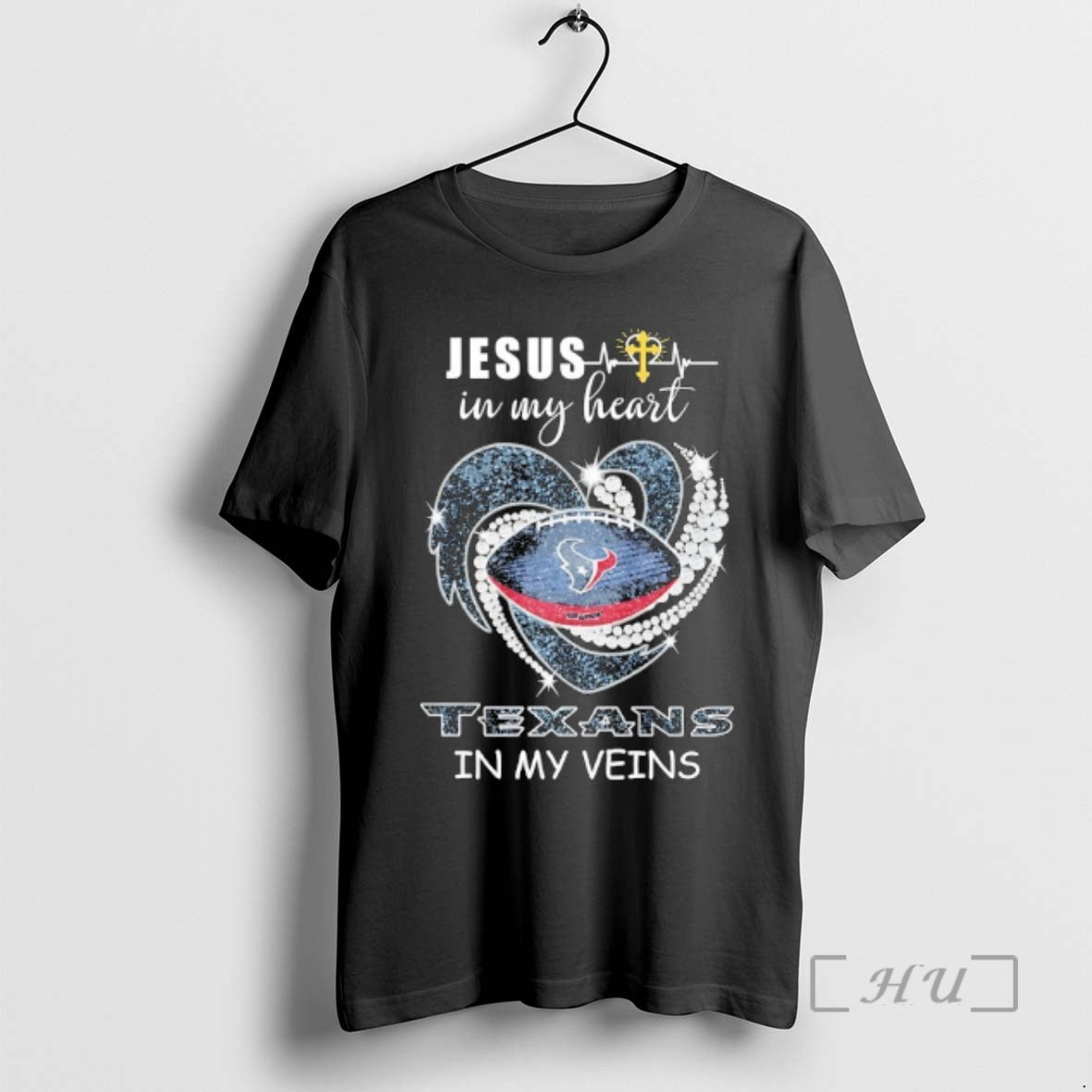 Officials Jesus In My Heart Houston Texans In My Veins Logo Team Premium T Shirts Hoodie, Sweatshirt | PopFlextees.com