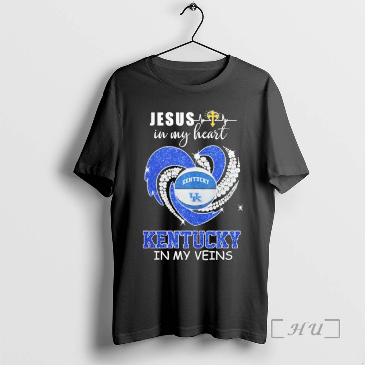 Officials Jesus In My Heart Kentucky Wildcats In My Veins Diamond Heart Premium T Shirts Hoodie, Sweatshirt | PopFlextees.com