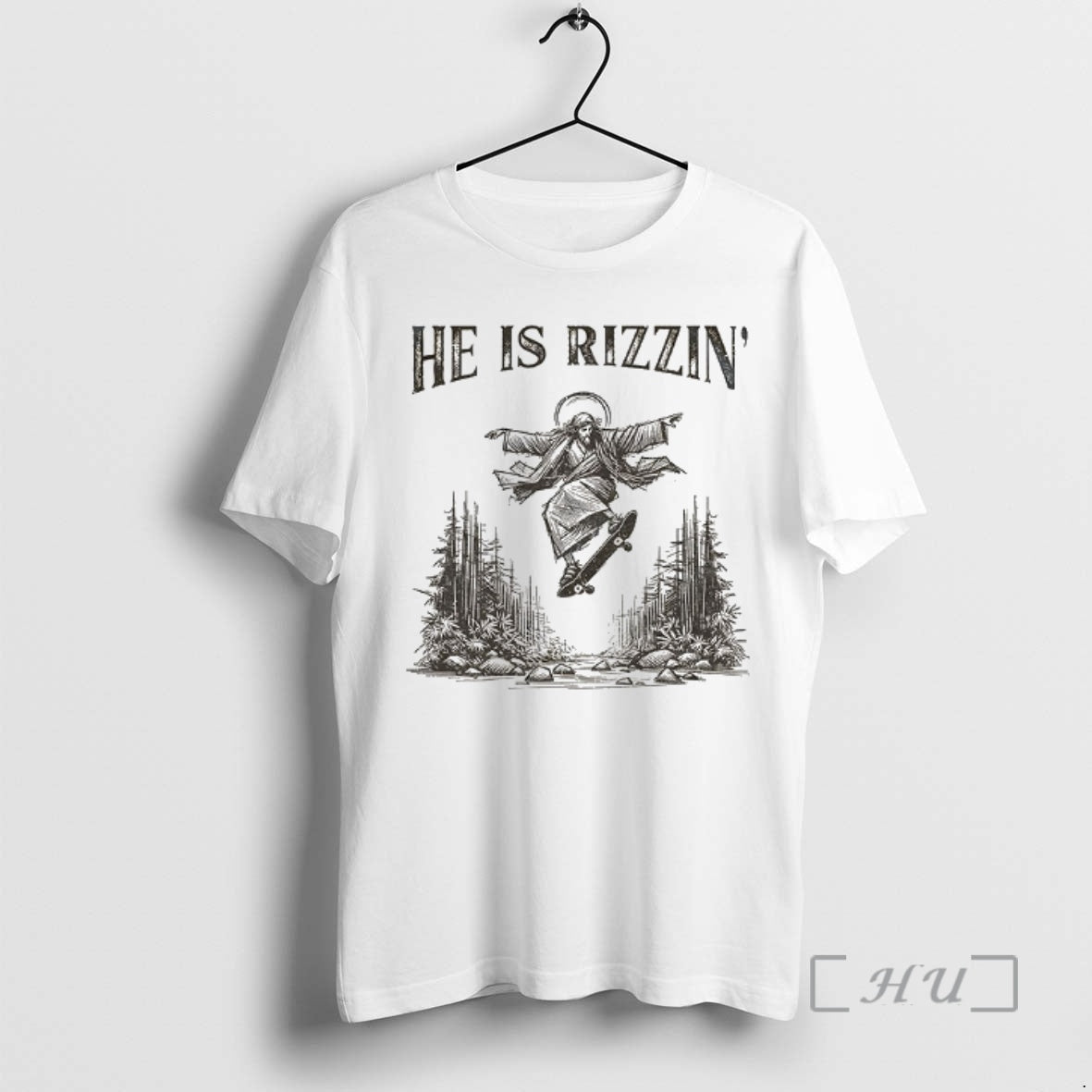 Officials Jesus Skateboarding He Is Rizzin Vintage T-Shirts, Hoodie, Sweatshirt | PopFlextees.com