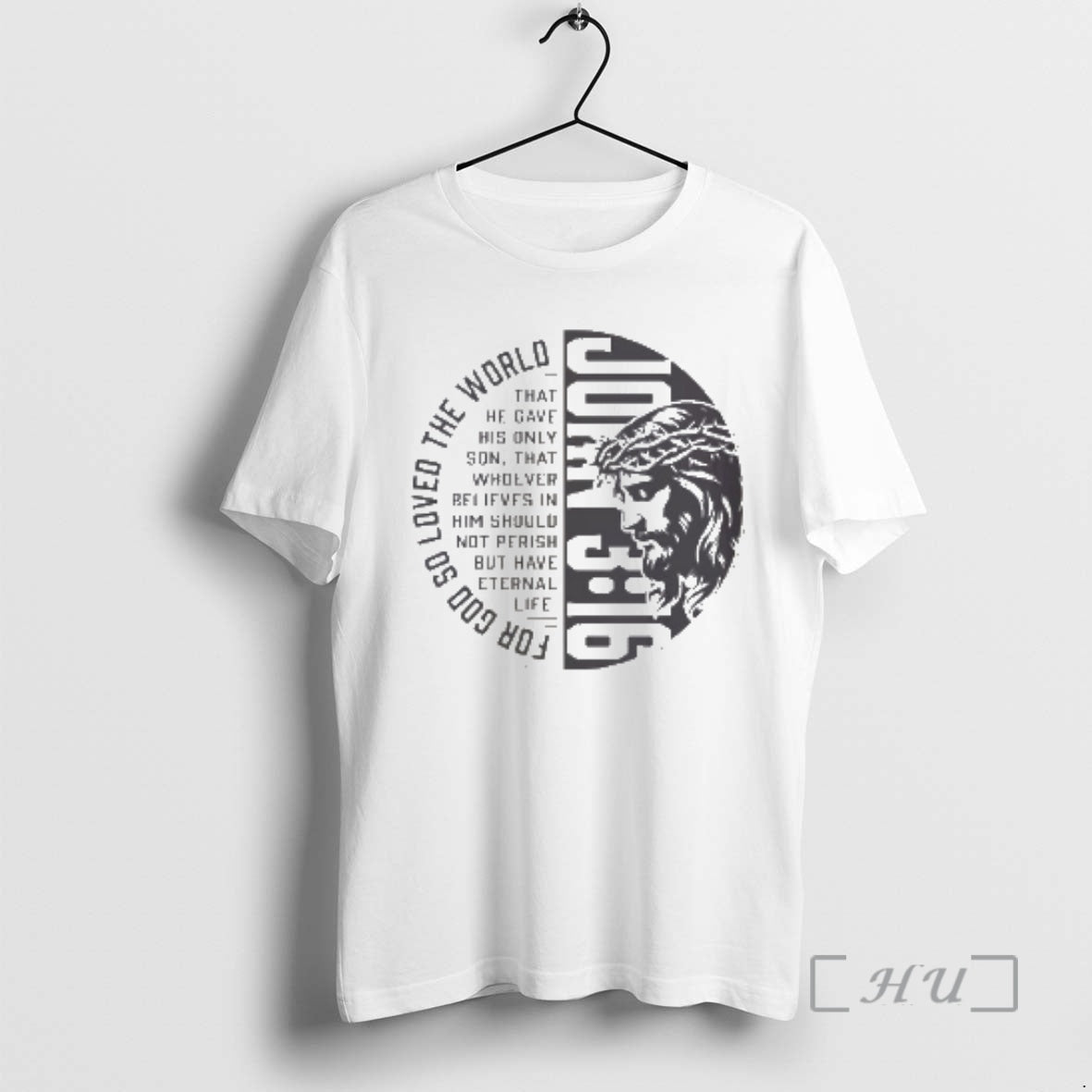 Officials John 3 16 Scripture Jesus Portrait T-Shirts, Hoodie, Sweatshirt | PopFlextees.com