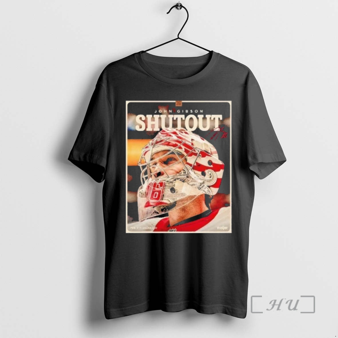 Officials John Gibson Detroit Red Wings Shutout Signature T-Shirts, Hoodie, Sweatshirt | PopFlextees.com