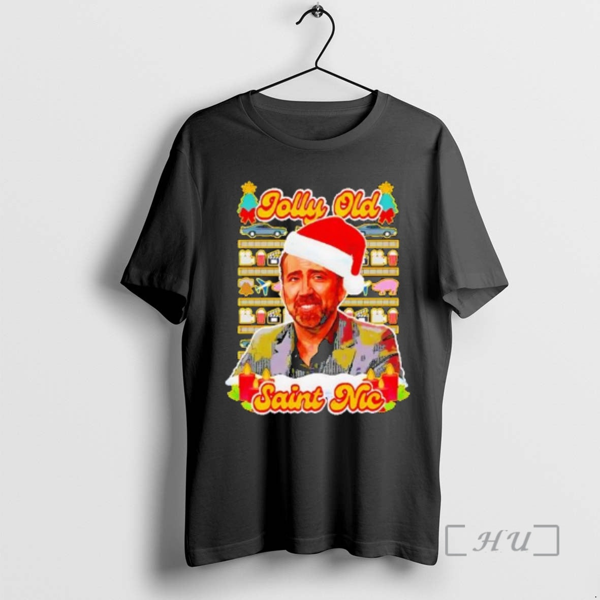 Officials Jolly Old Saint Nic Christmas Nicholas Cage T-Shirts, Hoodie, Sweatshirt | PopFlextees.com