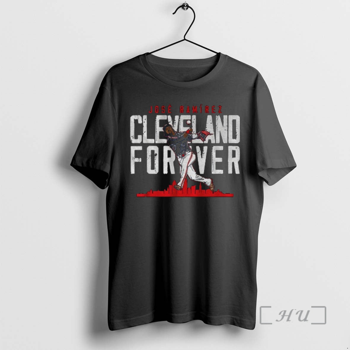 Officials Jose Ramirez Cleveland Guardians Football Cleveland Forever City Skyline T-Shirts, Hoodie, Sweatshirt