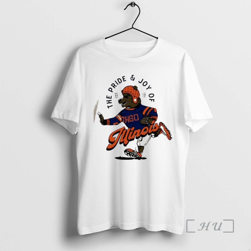 Officials Juinois Pride And Joy Tee Chicago Bear Mascot Hoodie, Sweatshirt | PopFlextees.com