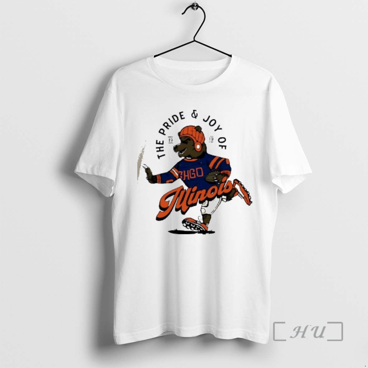Officials Juinois Pride And Joy Tee Chicago Bear Mascot Hoodie, Sweatshirt | PopFlextees.com