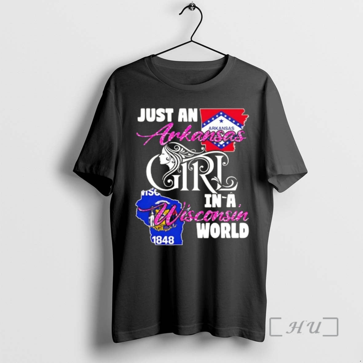 Officials Just A Arkansas Girl In A Wisconsin World T-Shirts, Hoodie, Sweatshirt | PopFlextees.com