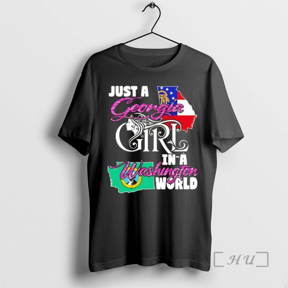 Officials Just A Georgia Girl In A Washington World T-Shirts, Hoodie, Sweatshirt | PopFlextees.com