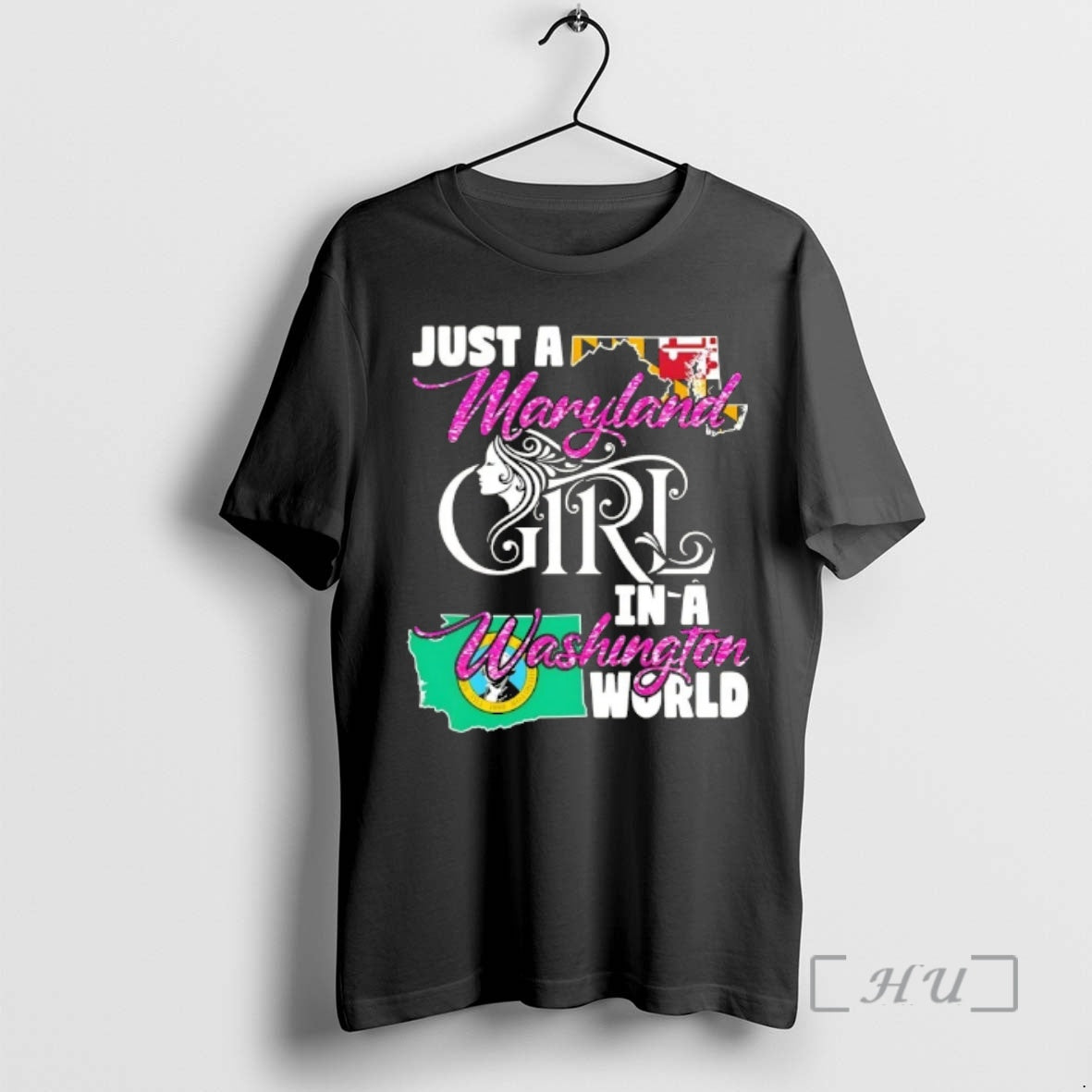 Officials Just A Maryland Girl In A Washington World T-Shirts, Hoodie, Sweatshirt | PopFlextees.com
