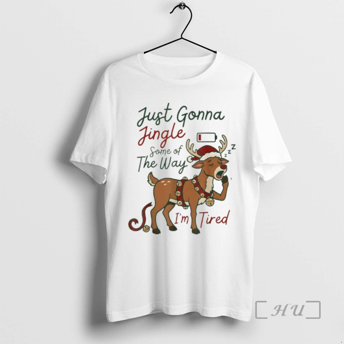Officials Just Gonna Jingle Some Of The Way Im Tired Reindeer Christmas Premium T Shirts Hoodie, Sweatshirt | PopFlextees.com