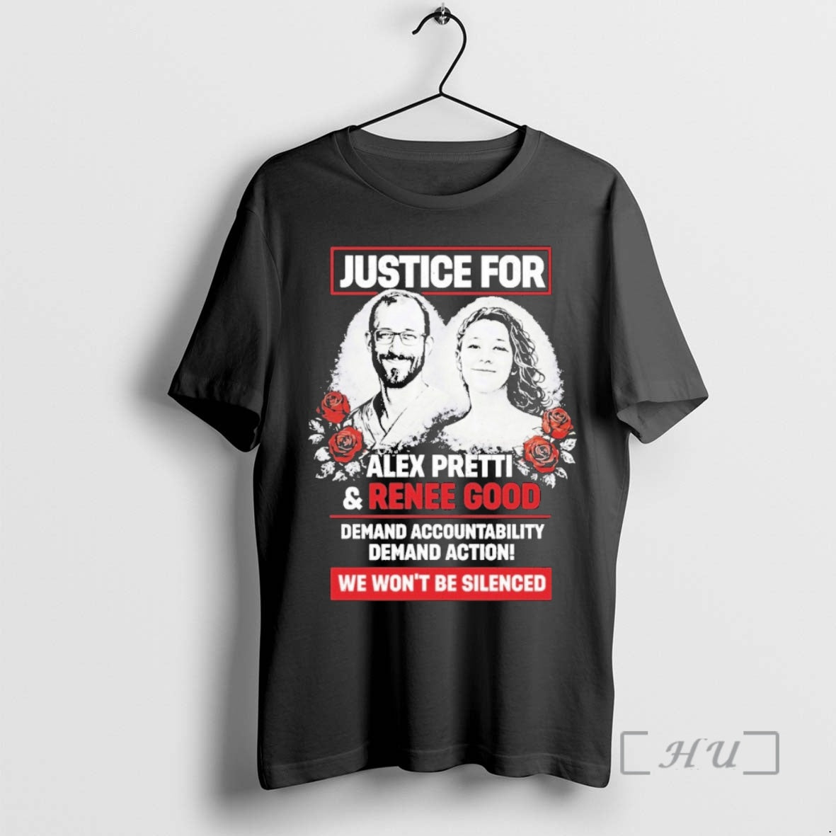 Officials Justice For Alex Pretti And Renee Good We Wont Be Silenced Premium T Shirts Hoodie, Sweatshirt | PopFlextees.com
