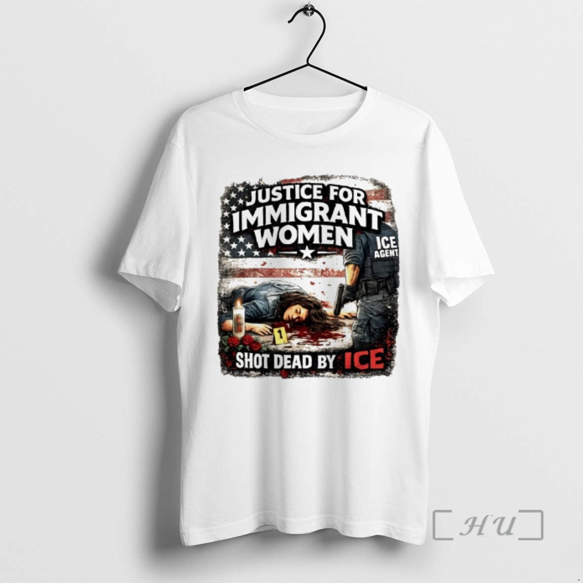 Officials Justice For Immigrant Women Shot Dead By Ice T-Shirts, Hoodie, Sweatshirt | PopFlextees.com