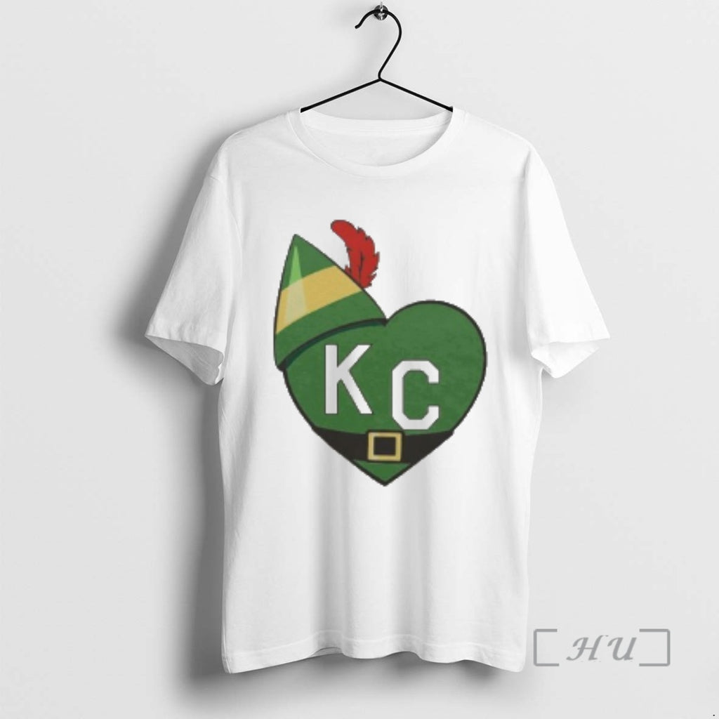 Officials Kansas City X Robbin Hood Cheerful Buddy The Elf T-Shirts, Hoodie, Sweatshirt | PopFlextees.com