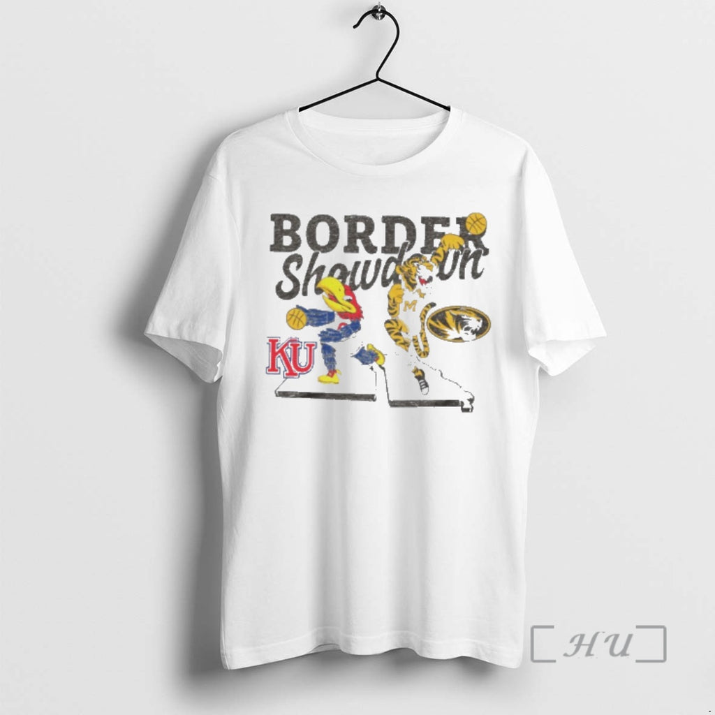 Officials Kansas Jayhawks Vs Mizzou Tigers 2025 Border Showdown Mascot T-Shirts, Hoodie, Sweatshirt | PopFlextees.com