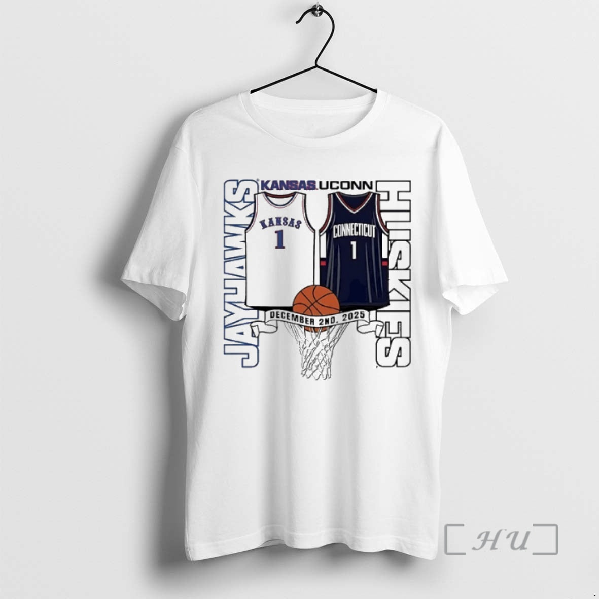 Officials Kansas Jayhawks Vs Uconn Huskies 2025 Basketball T-Shirts, Hoodie, Sweatshirt
