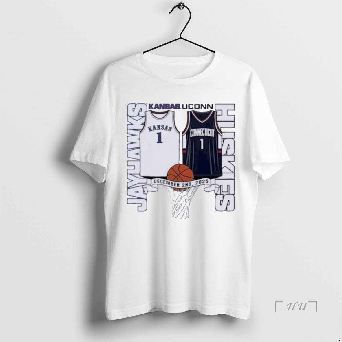 Officials Kansas Jayhawks Vs Uconn Huskies Basketball 2025 Gameday T-Shirts, Hoodie, Sweatshirt | PopFlextees.com