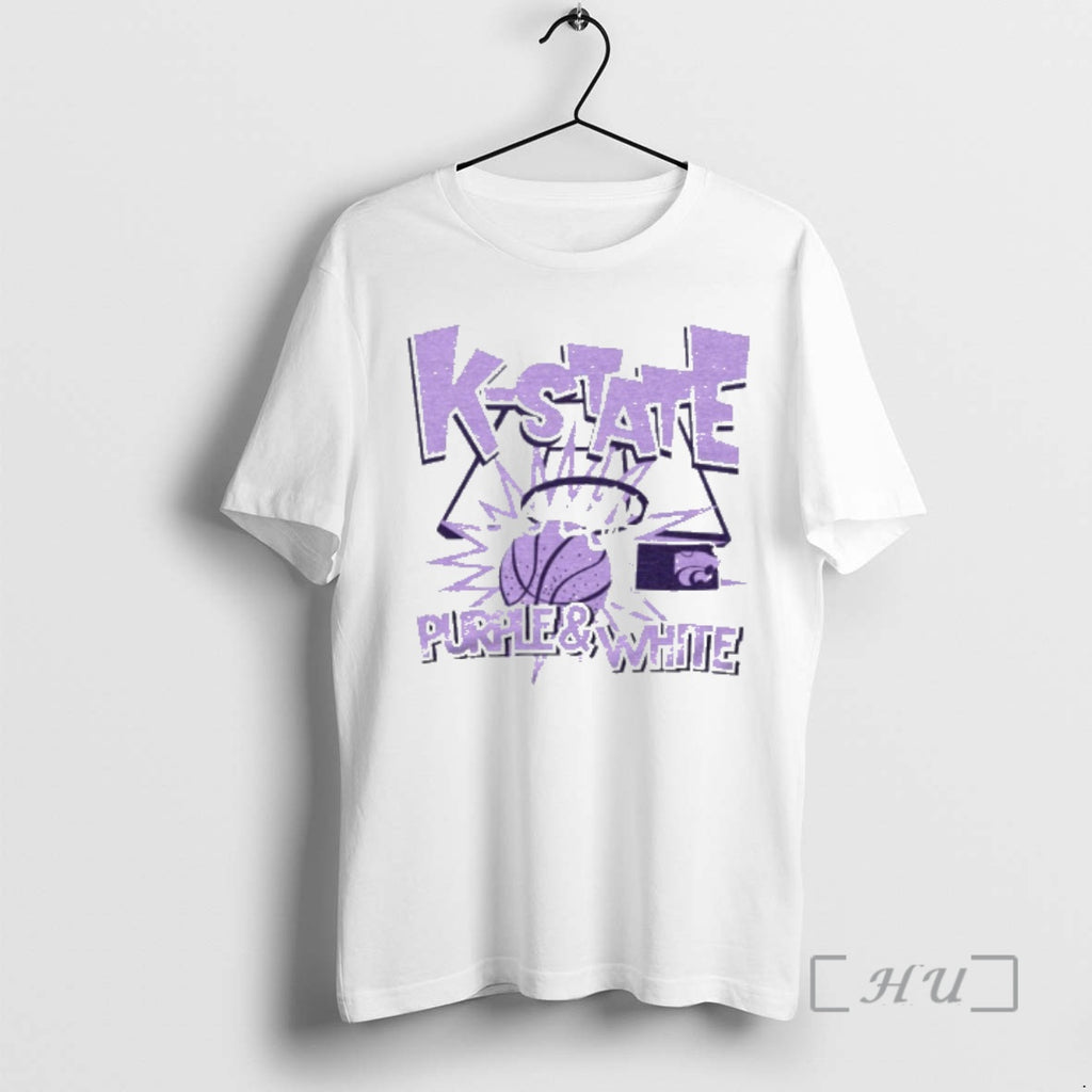 Officials Kansas State Wildcats Nba Slam Purple And White T-Shirts, Hoodie, Sweatshirt | PopFlextees.com