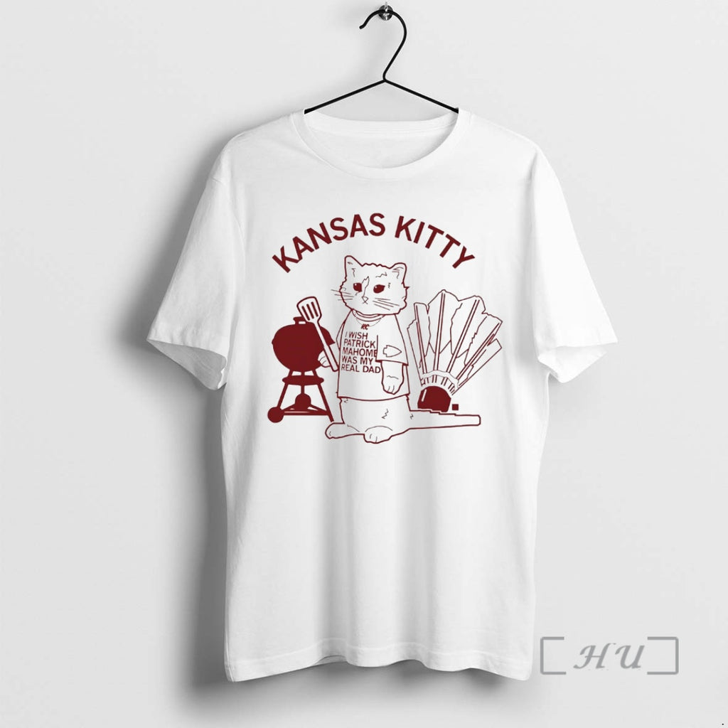 Officials Kansas Kitty I Wish Patrick Mahomes Was My Real Dad Premium T Shirts Sweater Hoodie, Sweatshirt | PopFlextees.com
