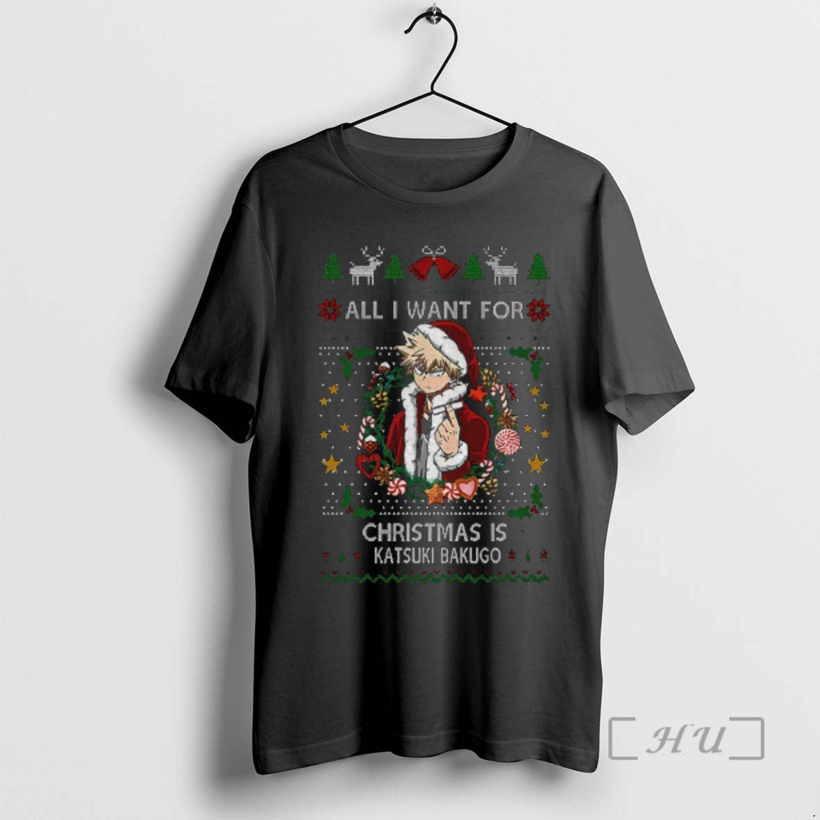 Officials Katsuki Bakugo All I Want For Christmas Is Merry Christmas Premium T Shirts Sweater Hoodie, Sweatshirt