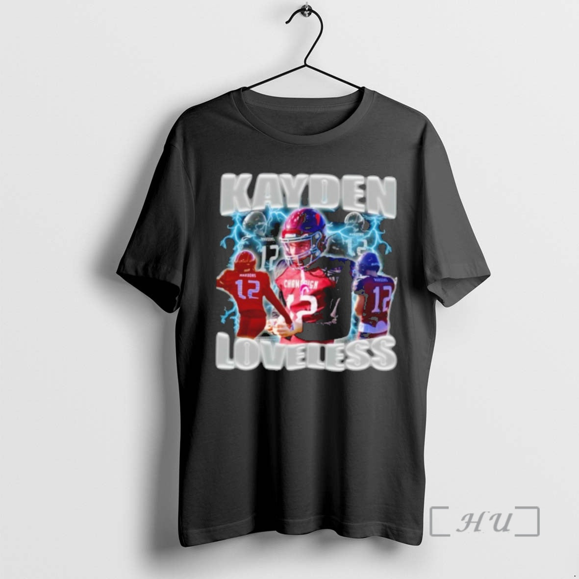 Officials Kayden Loveless Football Lightning Graphic T-Shirts, Hoodie, Sweatshirt | PopFlextees.com