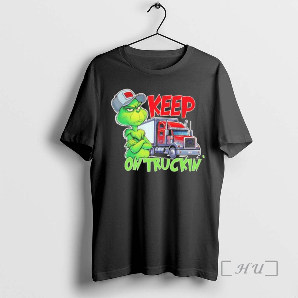 Officials Keep On Truckin Christmas Grinch Truck Driver T-Shirts, Hoodie, Sweatshirt | PopFlextees.com