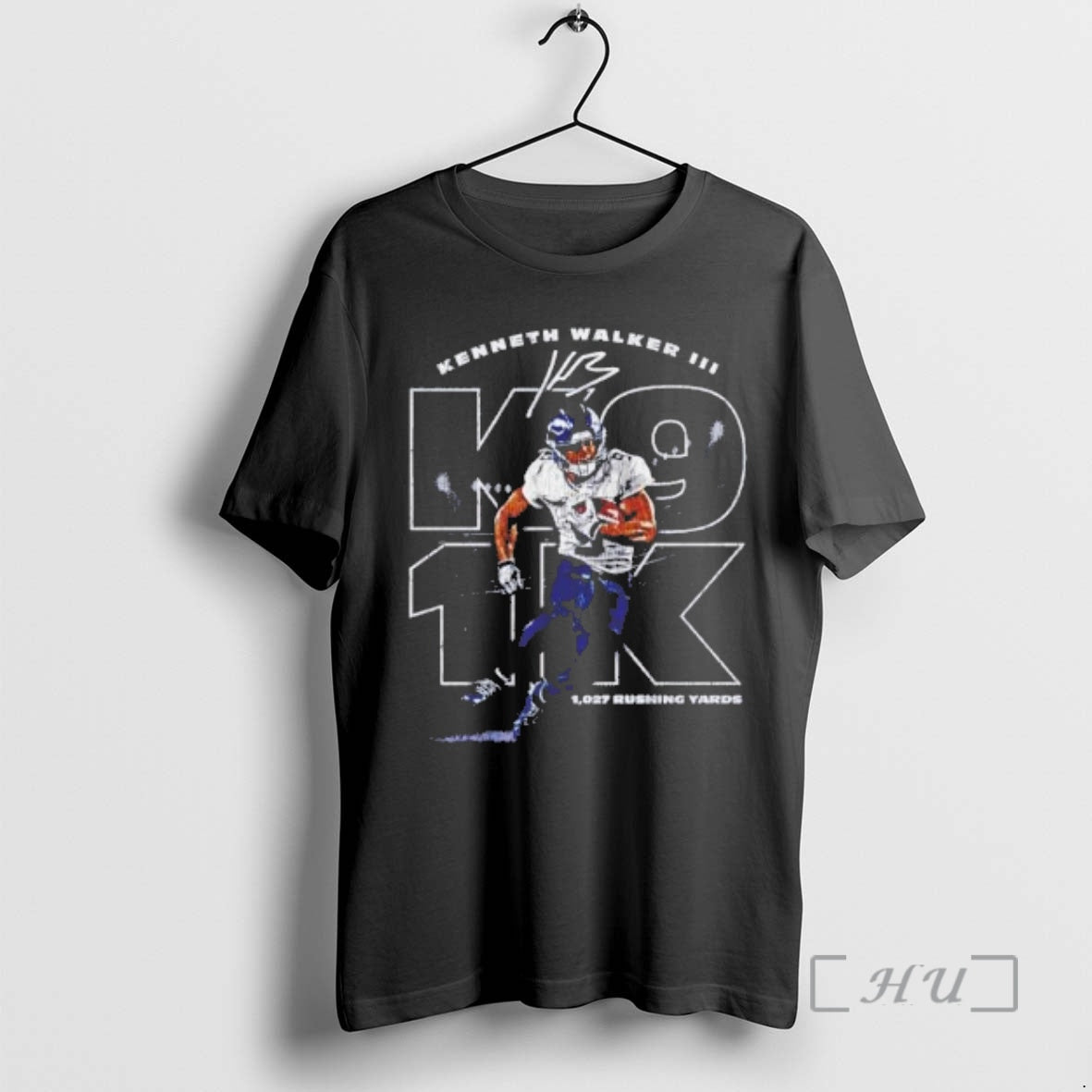 Officials Kenneth Walker Iii 1027 Rushing Yards Signature T-Shirts, Hoodie, Sweatshirt | PopFlextees.com
