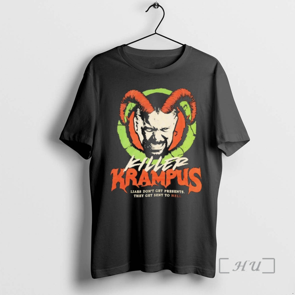 Officials Killer Krampus Liars Dont Get Present They Get Sent To Hell Premium T Shirts Hoodie, Sweatshirt | PopFlextees.com