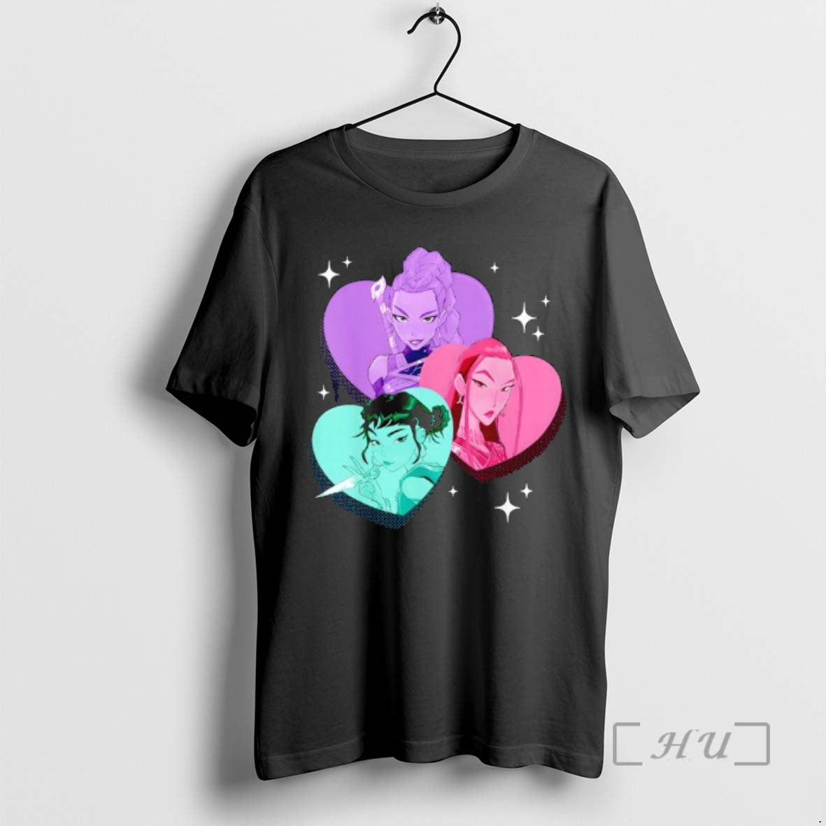 Officials Kpop Demon Hunters Huntrix Heart Frame Zoey Rumi Mira T-Shirts, Hoodie, Sweatshirt
