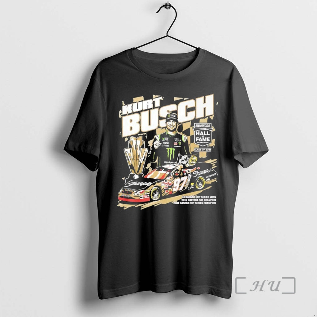 Officials Kurt Busch Nascar Hall Of Fame 2026 T-Shirts, Hoodie, Sweatshirt | PopFlextees.com