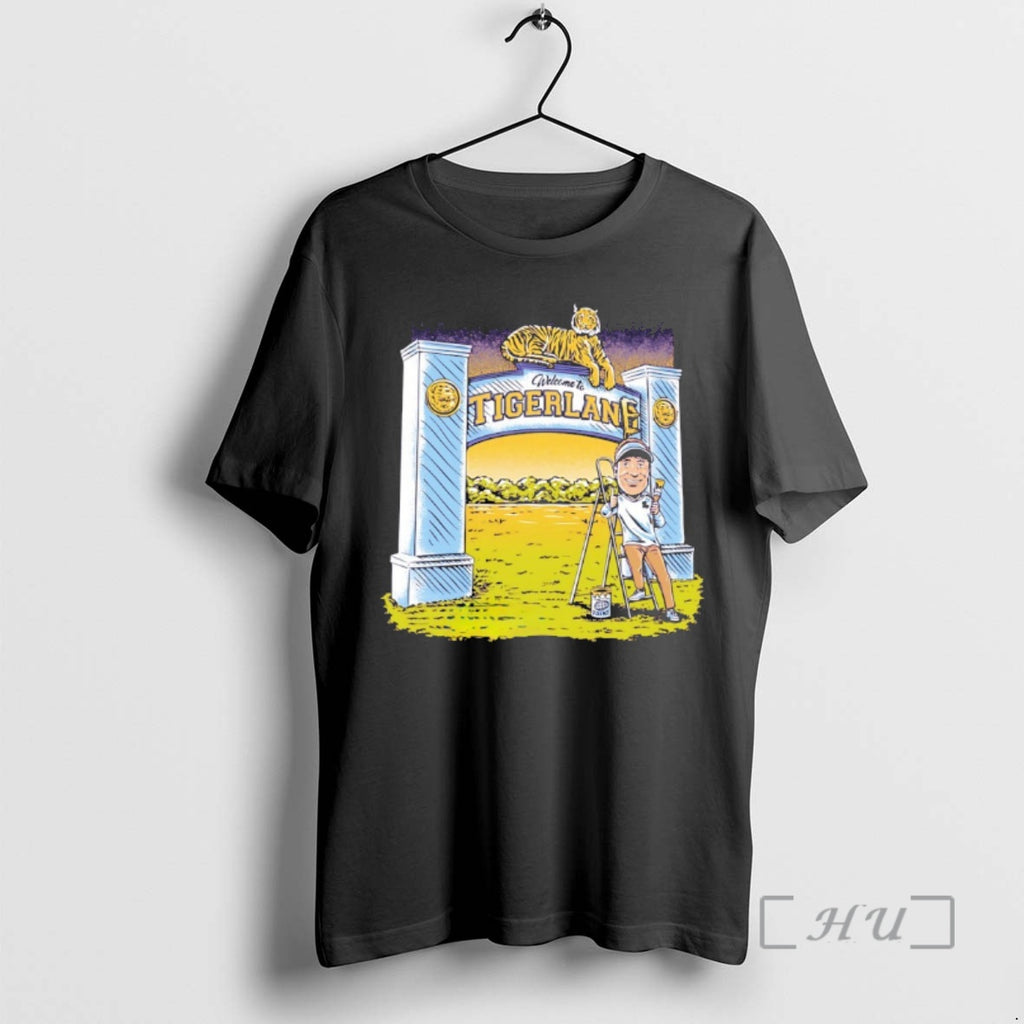 Officials Lsu Football Head Coach Lane Kiffin Welcome To Tigerlane T-Shirts, Hoodie, Sweatshirt | PopFlextees.com