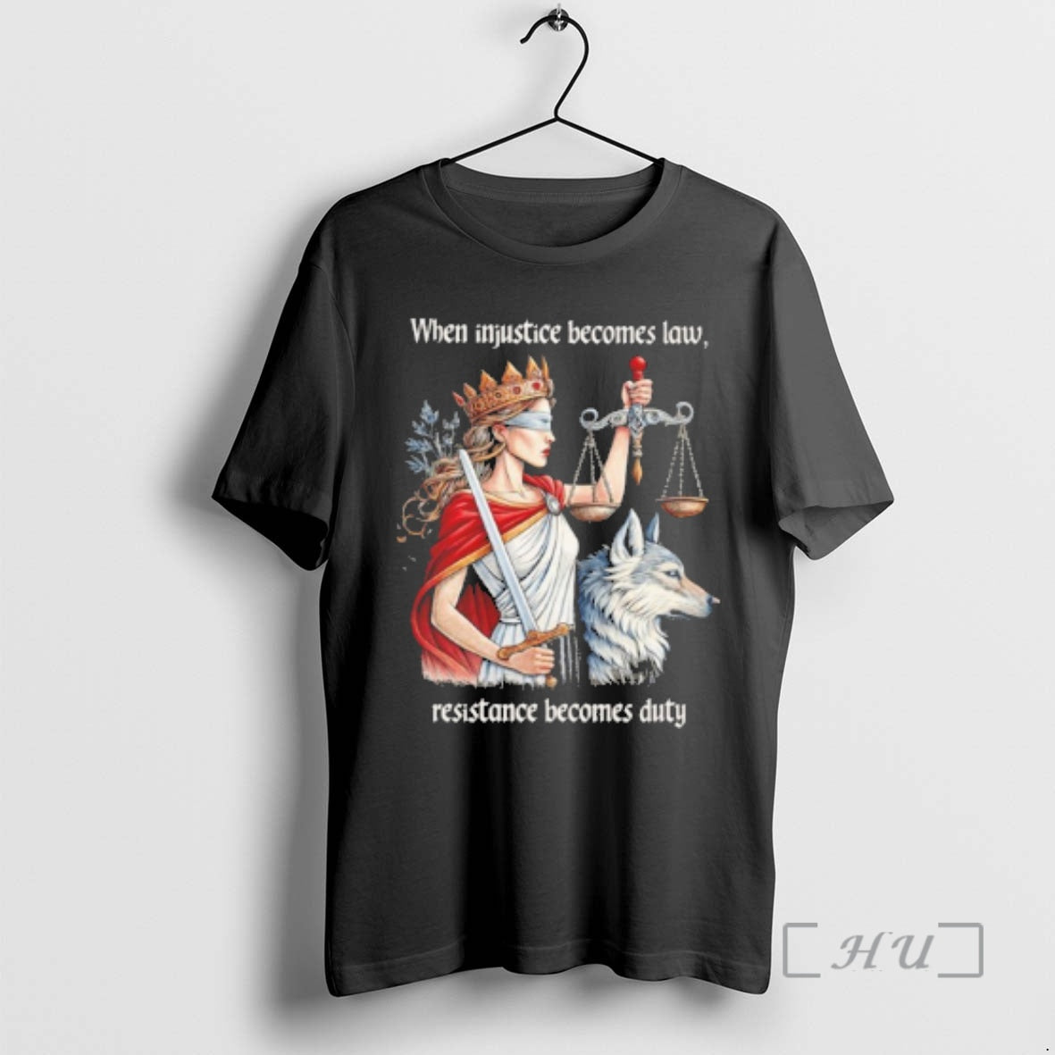 Officials Lady Justice When Injustice Becomes Law Resistance Becomes Duty T-Shirts, Hoodie, Sweatshirt | PopFlextees.com