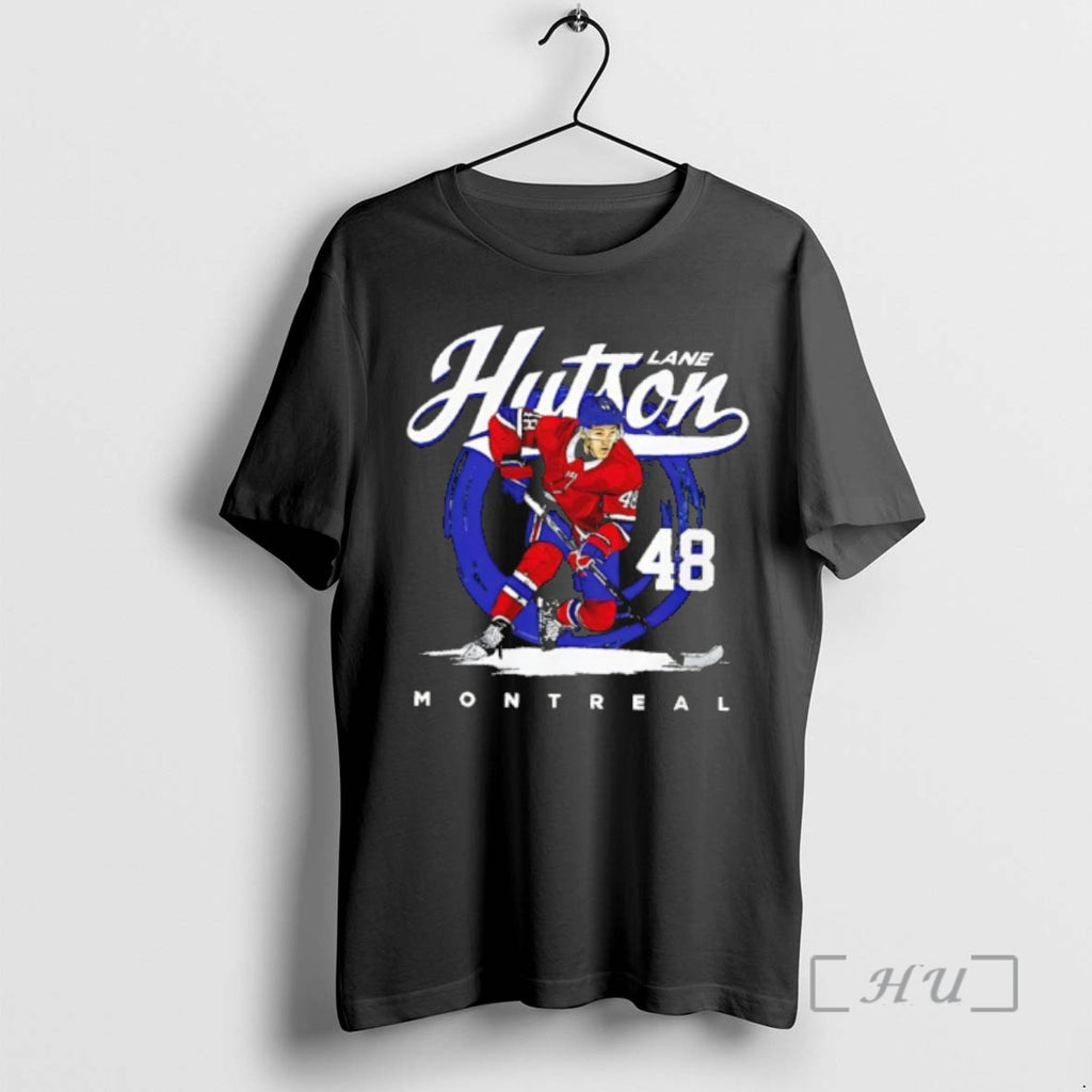 Officials Lane Hutson Montreal Brush 48 Hockey Player T-Shirts, Hoodie, Sweatshirt | PopFlextees.com