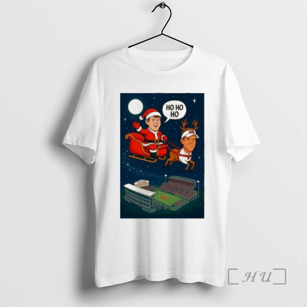Officials Lane Kiffin Santa Ho Ho Ho Ole Miss Stadium T-Shirts, Hoodie, Sweatshirt | PopFlextees.com