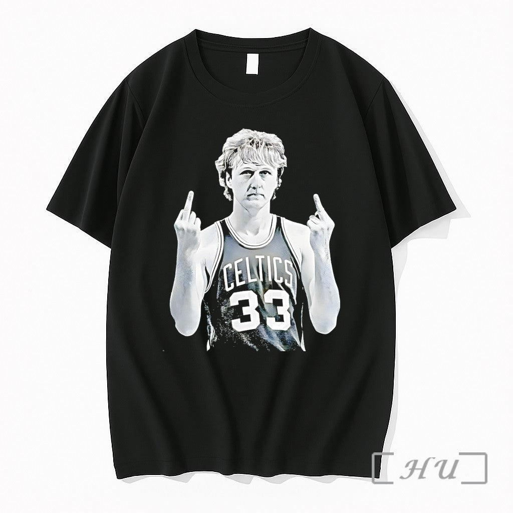 Officials Larry Bird Middle Finger Graphic Basketball Legend