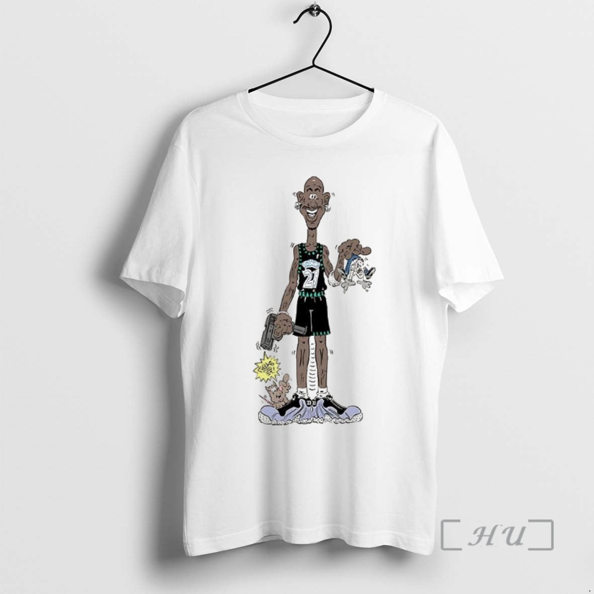 Officials Latrell Sprewell Nba Number 21 Caricature T-Shirts, Hoodie, Sweatshirt | PopFlextees.com