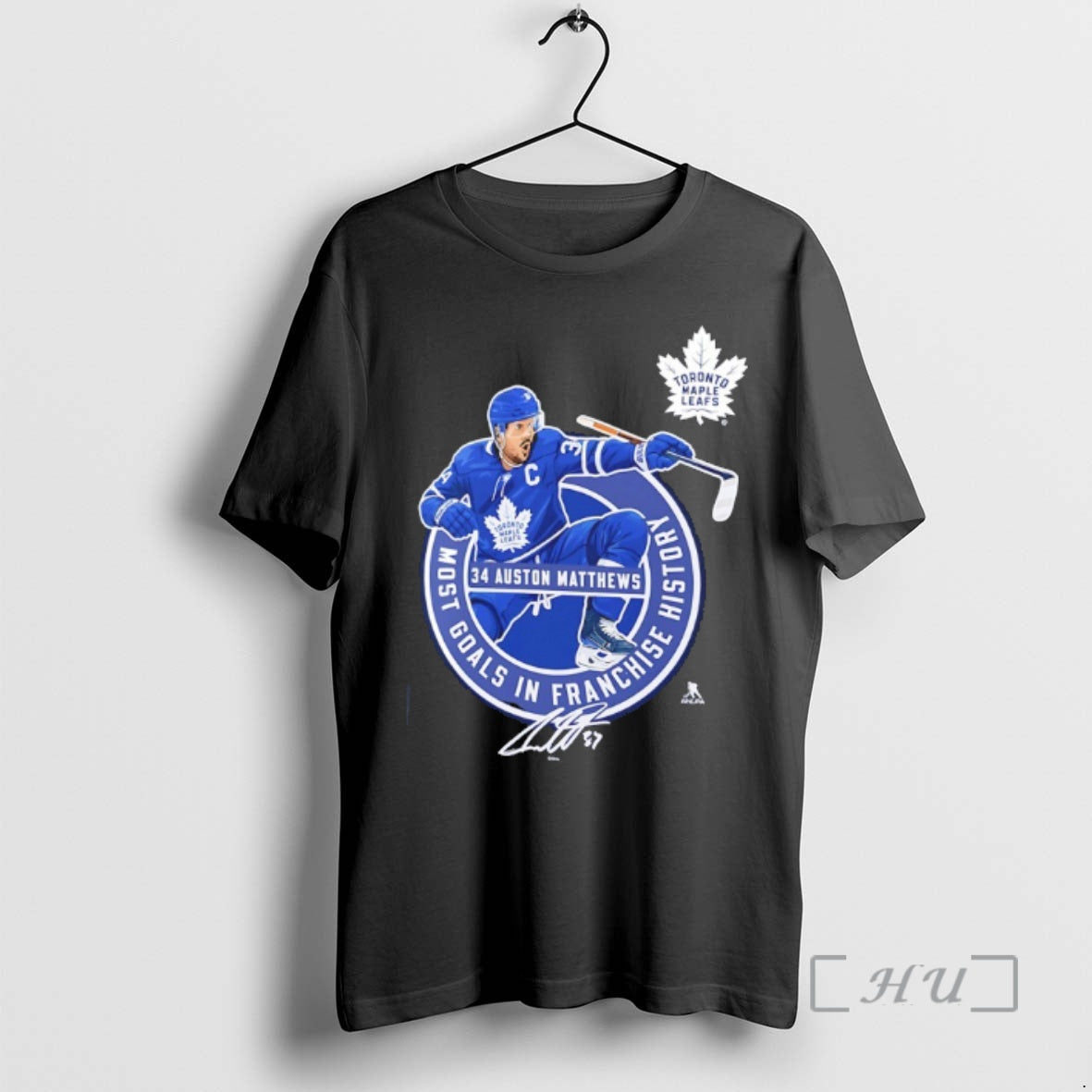 Officials Leafs Auston Matthews Most Goals In Franchise History Signature T-Shirts, Hoodie, Sweatshirt | PopFlextees.com