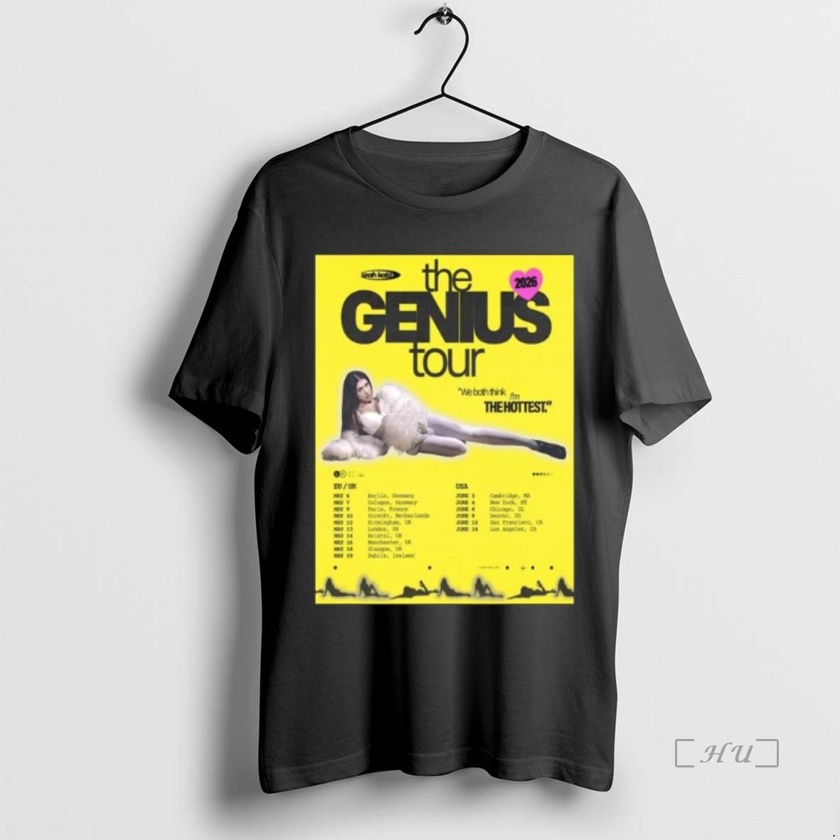 Officials Leah Kate The Genius Tour 2026 Long Sleve T-Shirts, Hoodie, Sweatshirt | PopFlextees.com