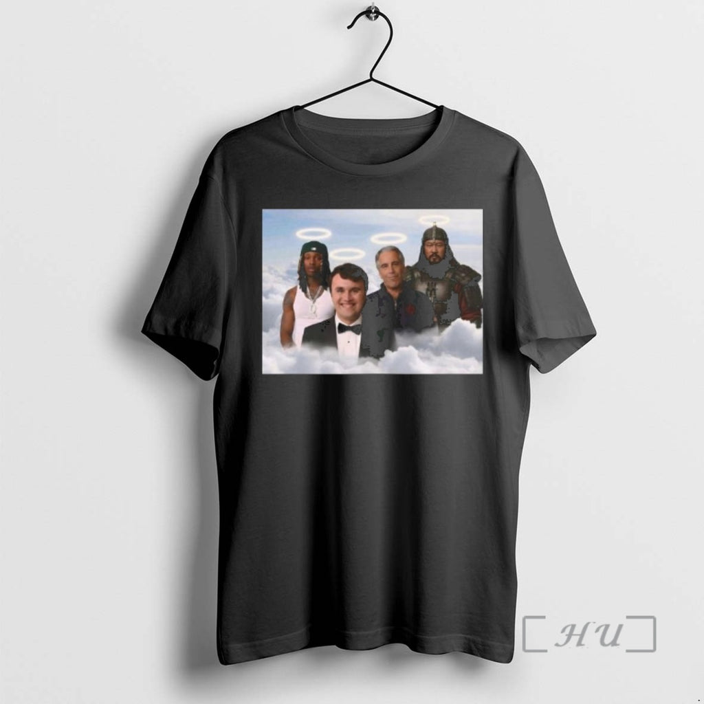 Officials Legends In Heaven Heavy King Von Charlie Kirk Genghis Khan Jeffrey Epstein Premium T-Shirts, Hoodie, Sweatshirt
