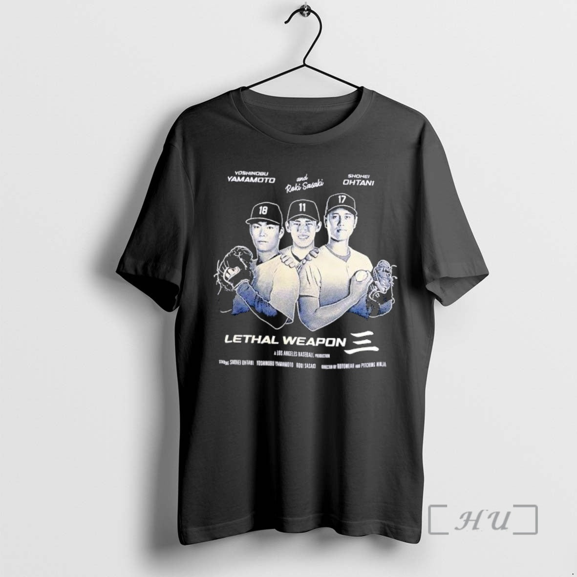 Officials Lethal Weapon Yoshinobu Yamamoto Roki Sasaki Shohei Ohtani Baseball T-Shirts, Hoodie, Sweatshirt | PopFlextees.com