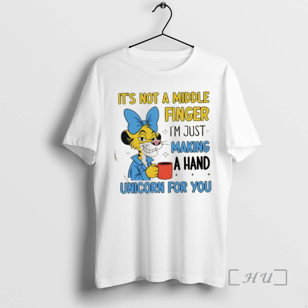 Officials Lion Its Not A Middle Finger Im Just Making A Hand Unicorn For You T-Shirts, Hoodie, Sweatshirt | PopFlextees.com
