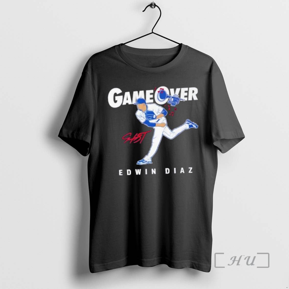 Officials Los Angeles Dodgers Baseball Edwin Diaz Game Over Signature T-Shirts, Hoodie, Sweatshirt | PopFlextees.com