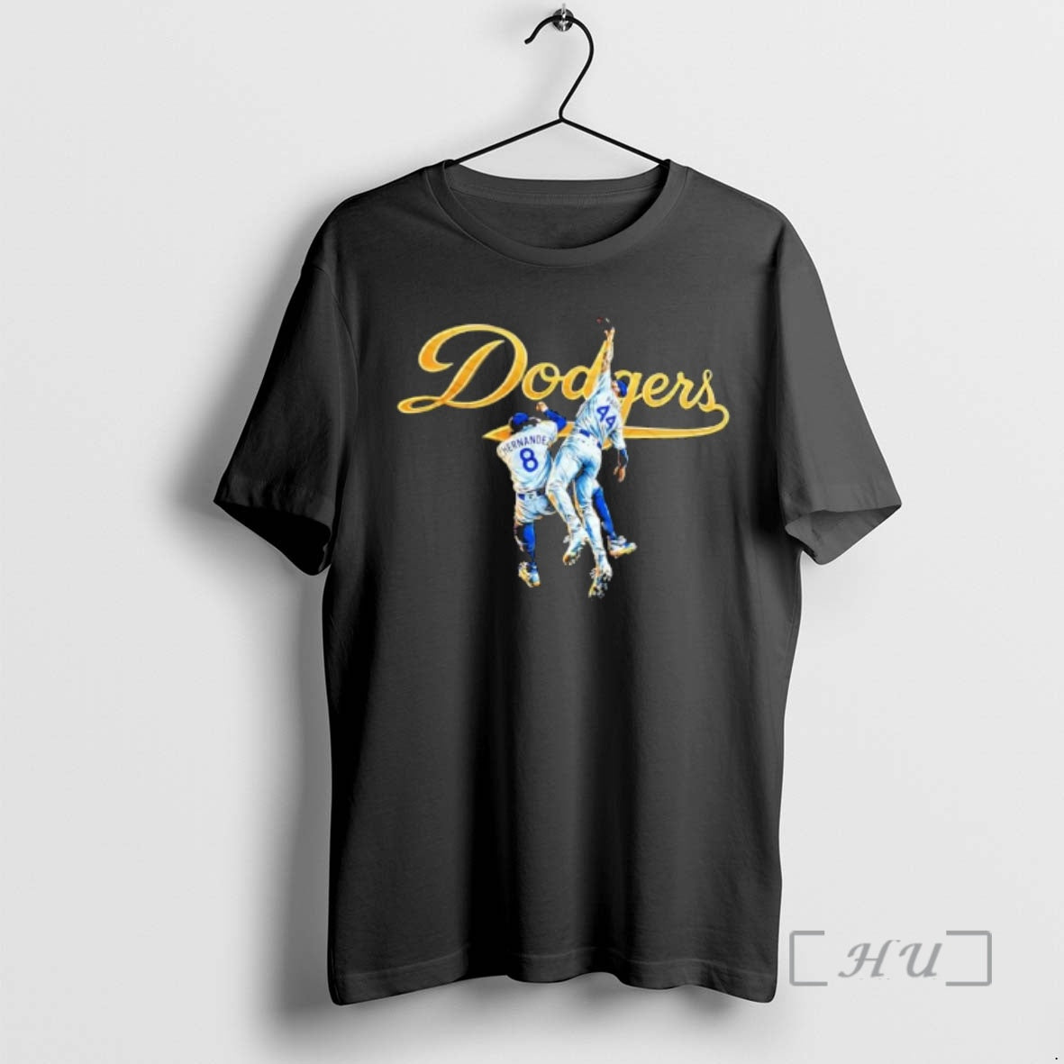 Officials Los Angeles Dodgers Hernandez 8 Pages 44 Jumping Celebration T-Shirts, Hoodie, Sweatshirt | PopFlextees.com
