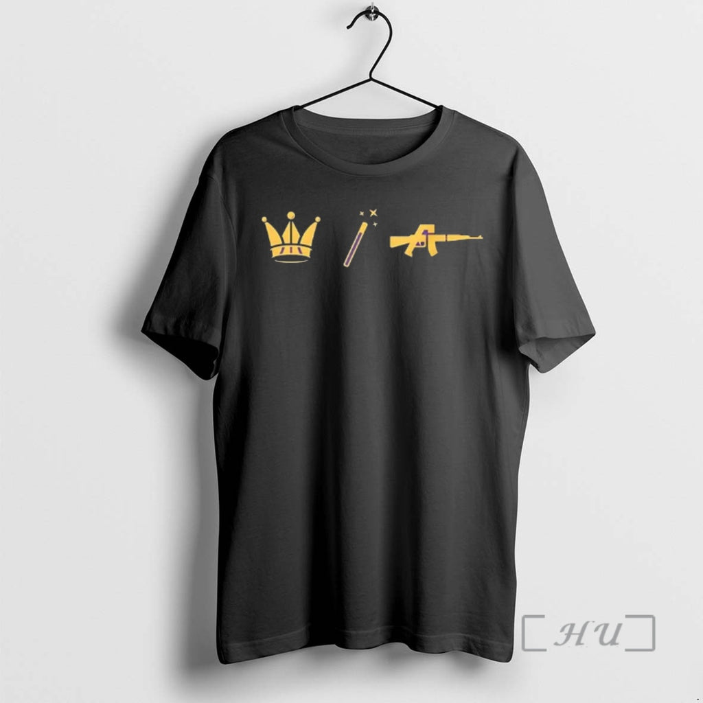 Officials Los Angeles Lakers La Big 3 Icon Crown Magic Gun Premium T Shirts Sweater Hoodie, Sweatshirt | PopFlextees.com