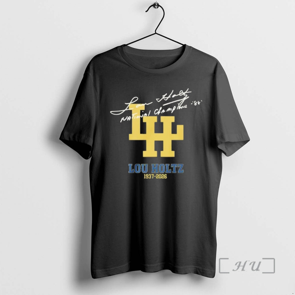 Officials Lou Holtz 1937 2026 National Championships Signature T-Shirts, Hoodie, Sweatshirt | PopFlextees.com