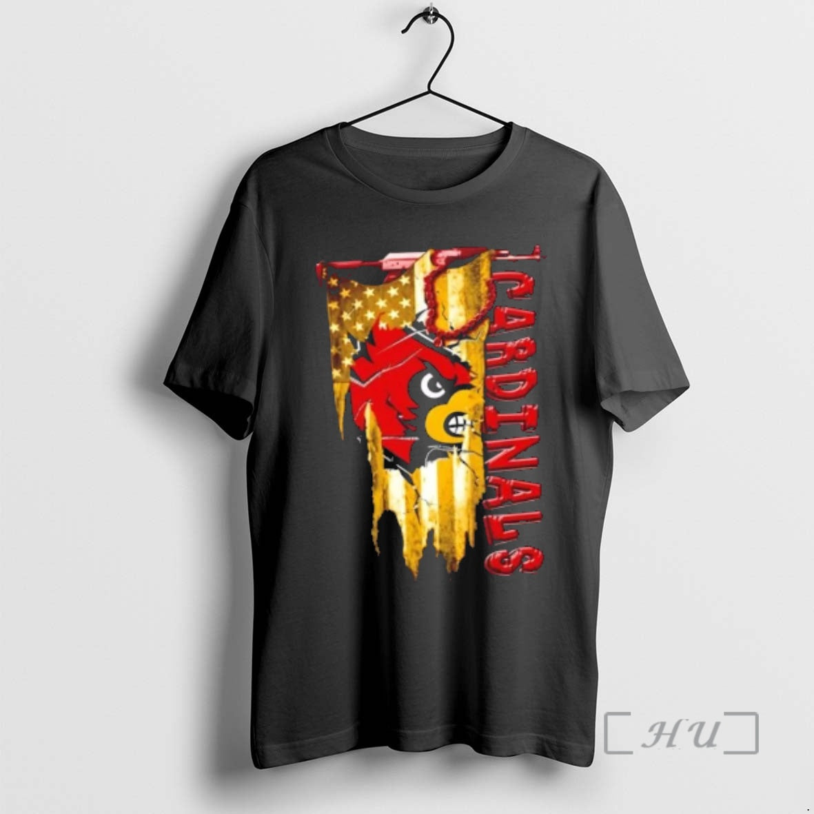 Officials Louisville Cardinals Football Battle Shattered Usa Flag Rip Design T-Shirts, Hoodie, Sweatshirt | PopFlextees.com