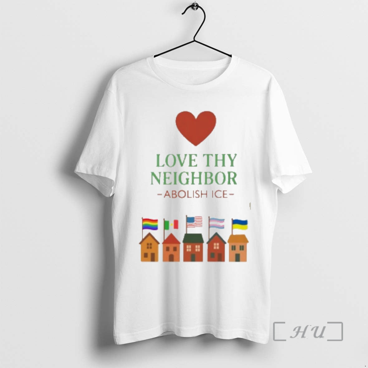 Officials Love Thy Neighbor Abolish Ice Pride Flag T-Shirts, Hoodie, Sweatshirt | PopFlextees.com