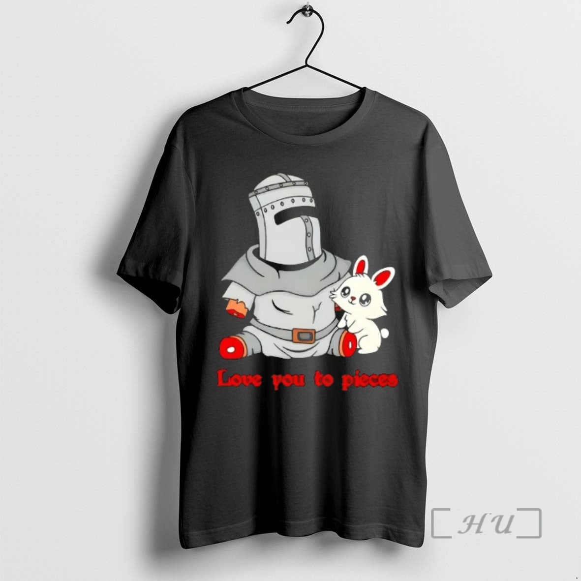 Officials Love You To Pieces Knight And Bunny Cartoon T-Shirts, Hoodie, Sweatshirt | PopFlextees.com